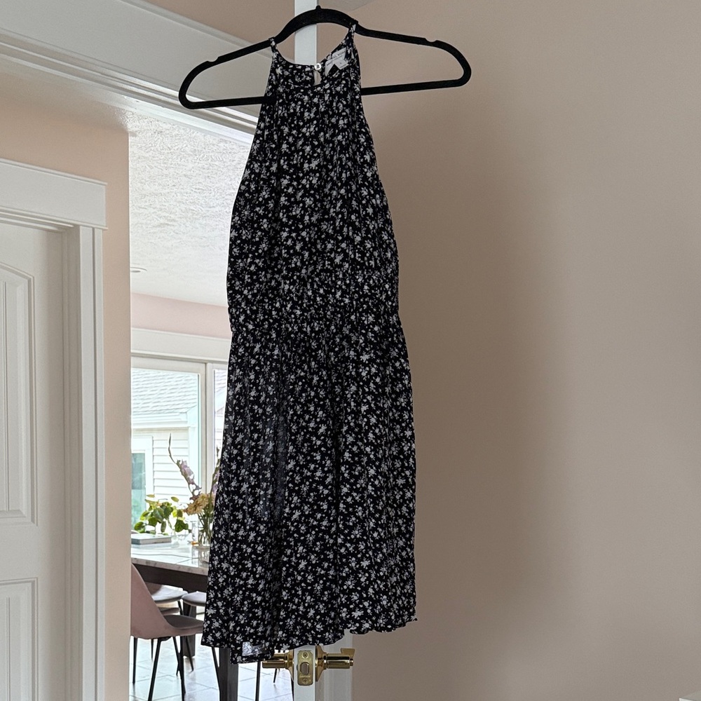 Michael Kors Collection Black Floral Mini Dress